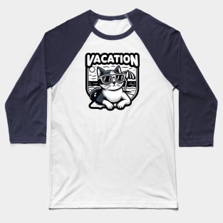 cat on vacation Baseball T-Shirt